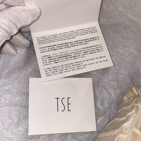 🔥❤️Nancy Gonzalez For TSE Luxe Cream Crocodile NWOTs Mini (Nano) ThreeWay Speedy - Picture 6 of 15